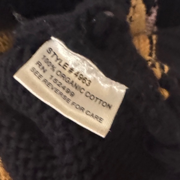 Amour Vert Black Sweater with Abstract Pink, Green, and Orange Design - Picture 4 of 4